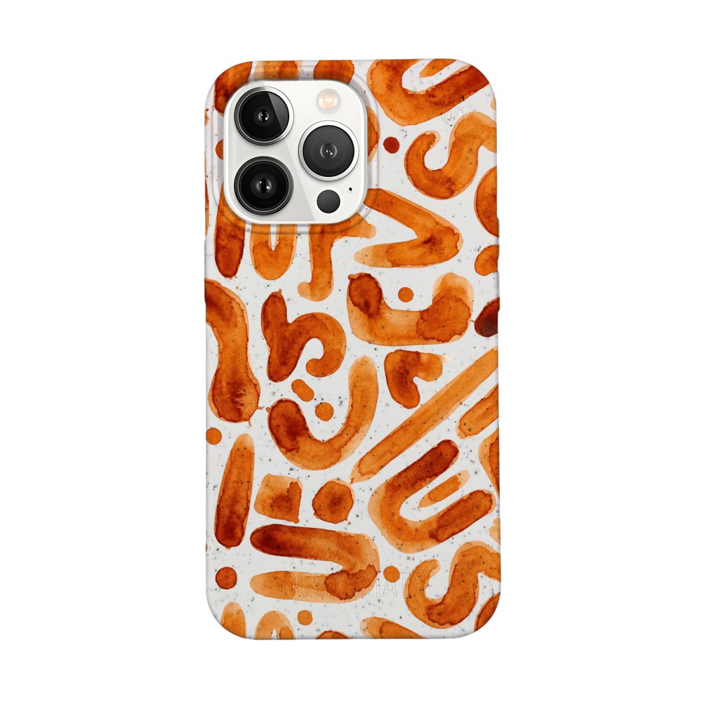 Biologisch abbaubare Handyhülle iPhone 13 pro Buchstabensuppe — kompostierbar — Vorderseite