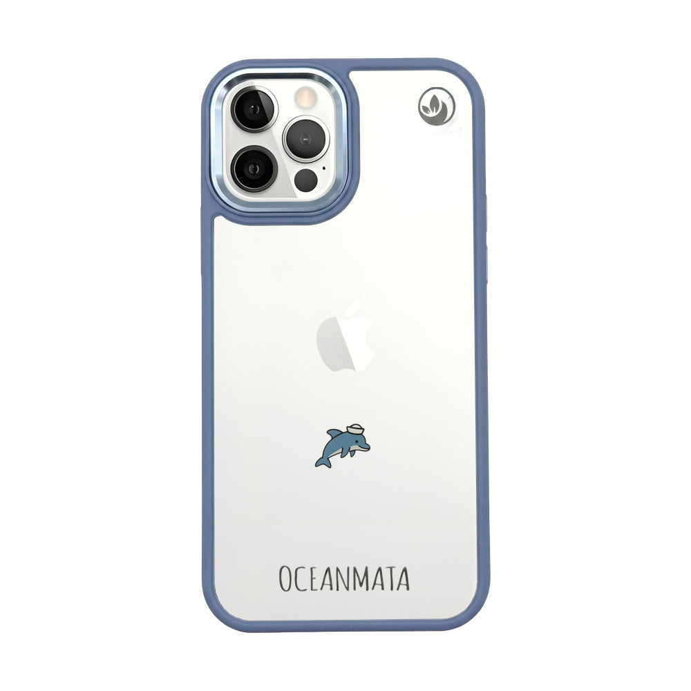 iPhone 12 pro / iPhone 12 Hülle - Delfin blau - "Captain Dolphin" - nachhaltig