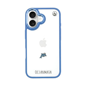 iPhone 16 Hülle - Delfin blau - "Captain Dolphin" - nachhaltig