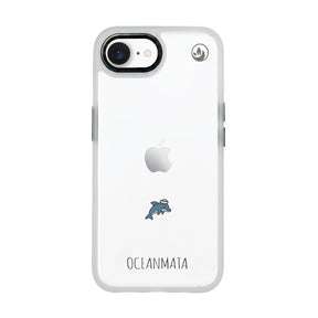 iPhone 16e/17e Hülle - Delfin blau - "Captain Dolphin" - nachhaltig