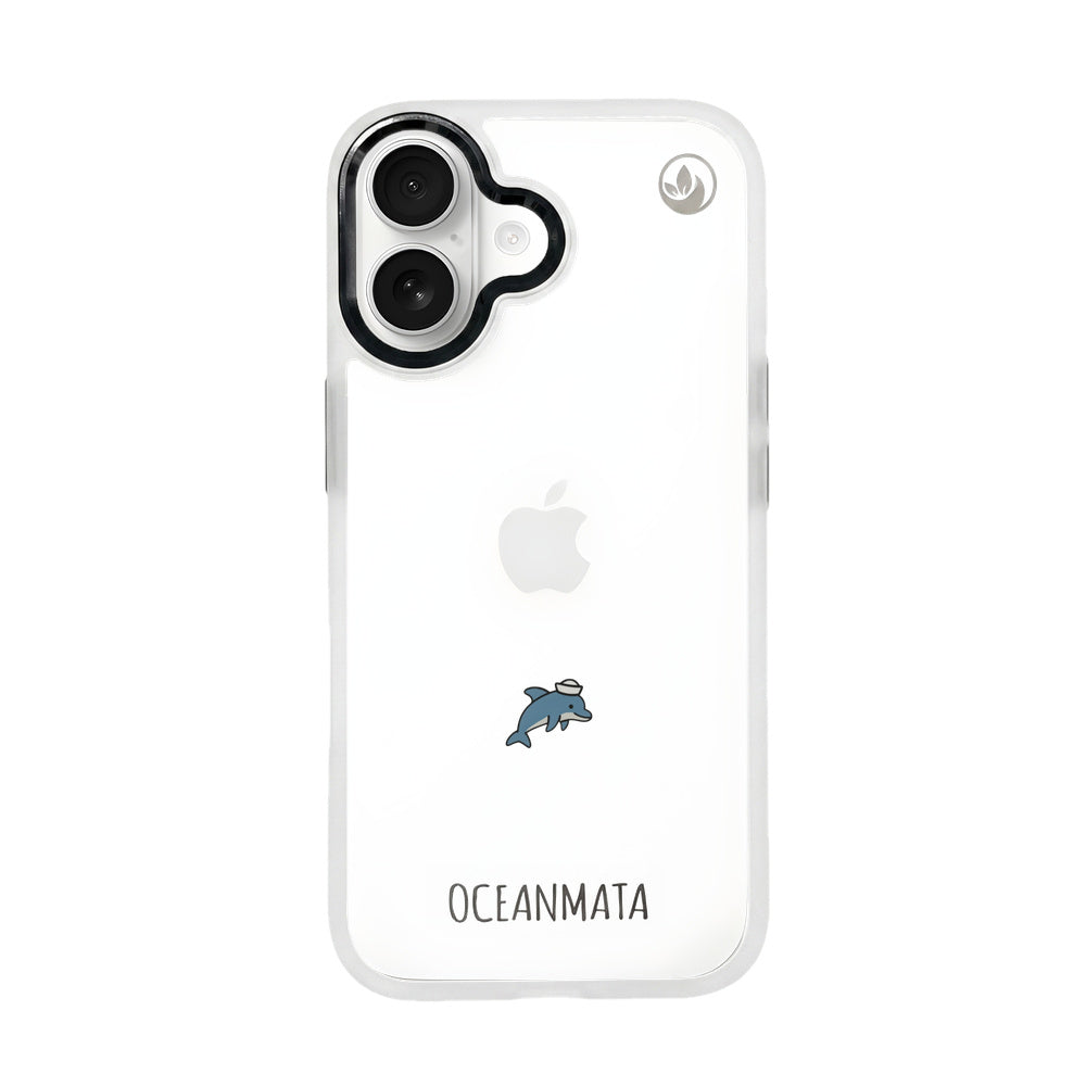 iPhone 17 Hülle - Delfin blau - "Captain Dolphin" - nachhaltig