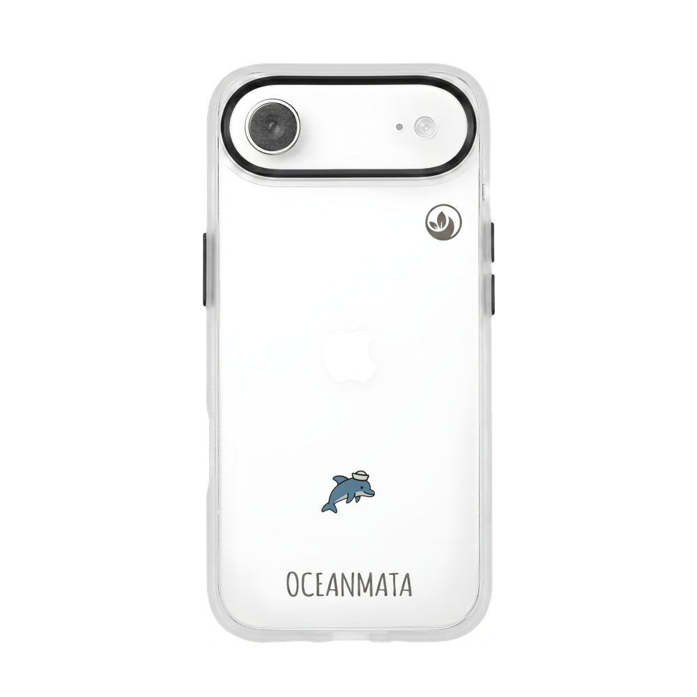 iPhone 17 Air Hülle - Delfin blau - "Captain Dolphin" - nachhaltig