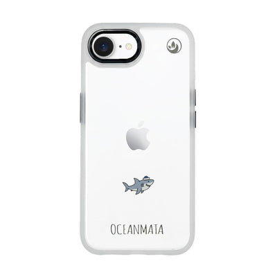 iPhone 16e/17e Case - Shark blue - "Captain Shark" - sustainable
