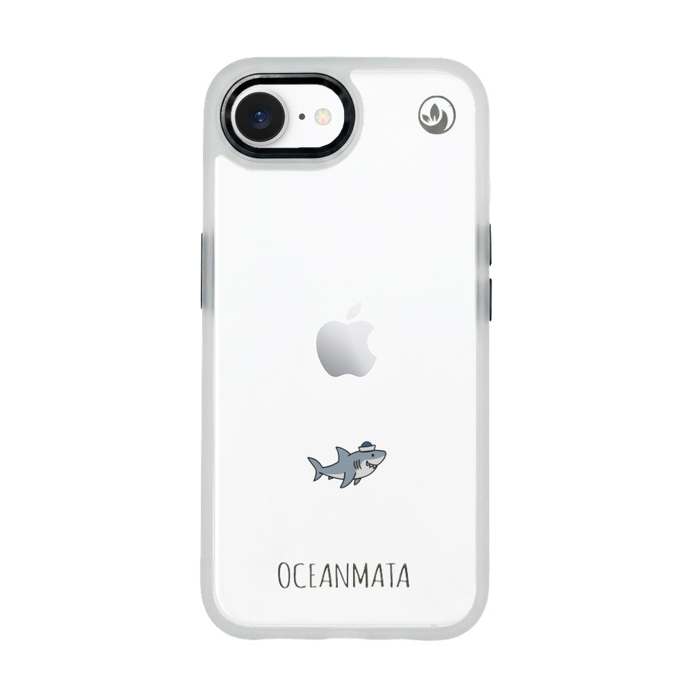 iPhone 16e/17e Hülle - Hai blau - "Captain Shark" - nachhaltig