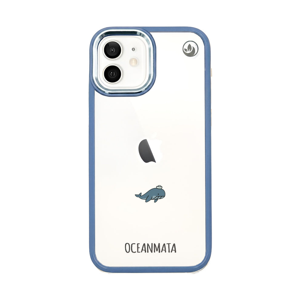iPhone 12 mini Hülle - Wal blau - "Captain Whale" - nachhaltig
