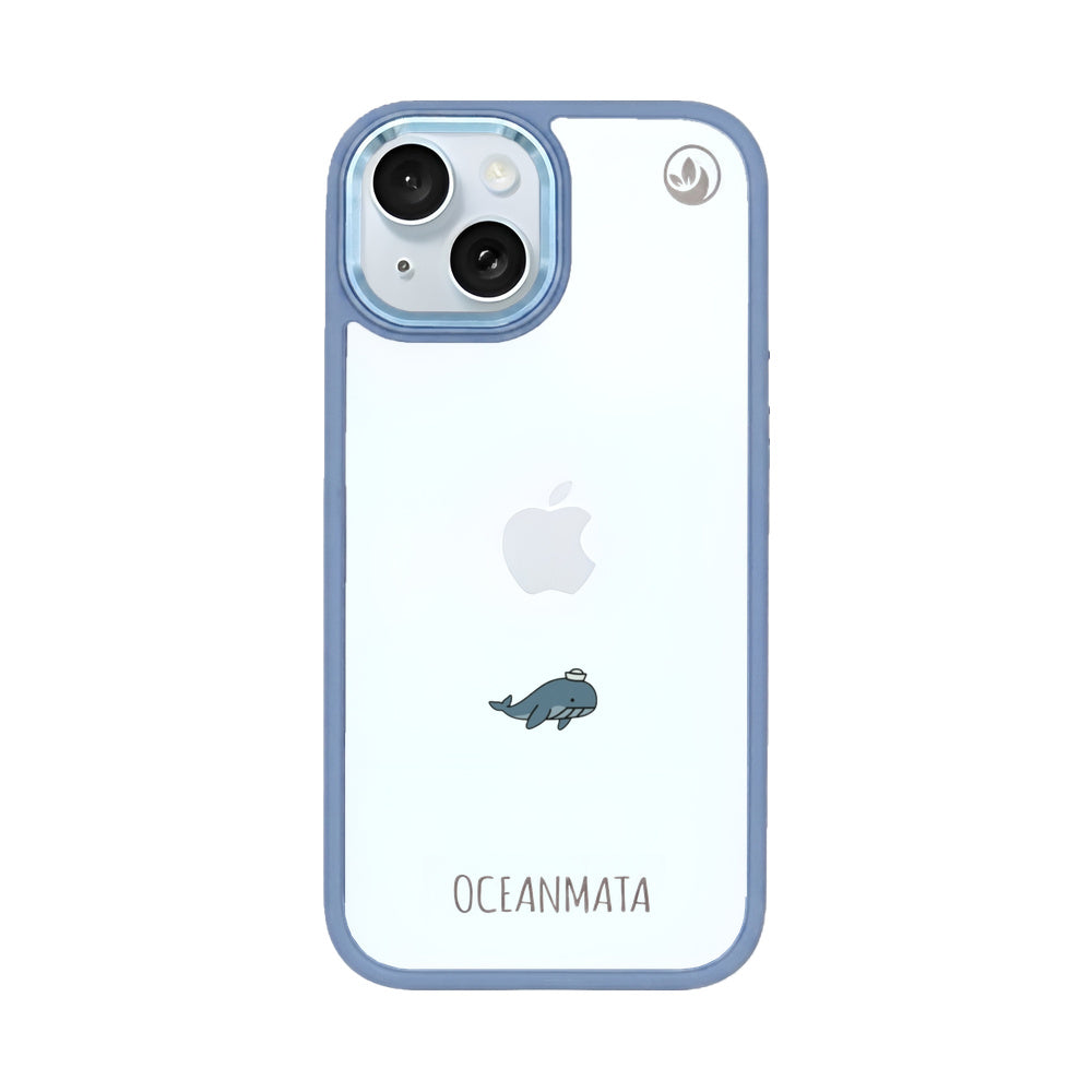 iPhone 15 Hülle - Wal blau - "Captain Whale" - nachhaltig