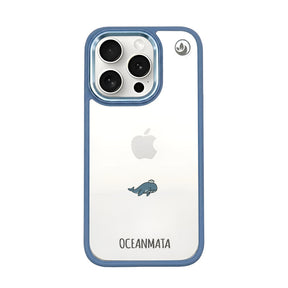 iPhone 15 pro Hülle - Wal blau - "Captain Whale" - nachhaltig