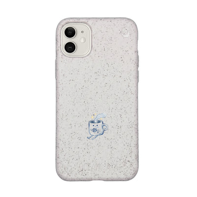 iPhone 11 Case - white - "coffeelove" - sustainable