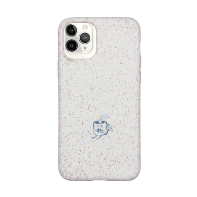 iPhone 11 pro Hülle - weiß - "coffeelove" - nachhaltig