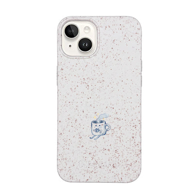 iPhone 14 Case - white - "coffeelove" - sustainable