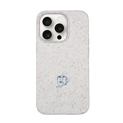iPhone 15 pro max Hülle - weiß - "coffeelove" - nachhaltig