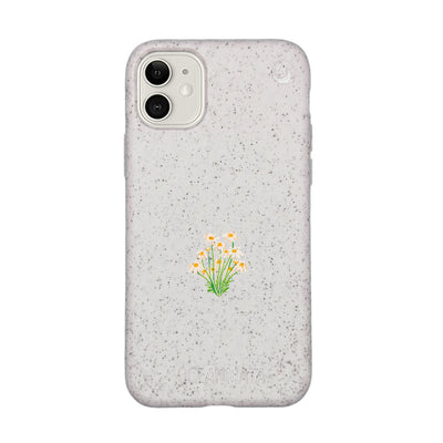 iPhone 11 Hülle - Blumen weiß - "Daisy" - nachhaltig