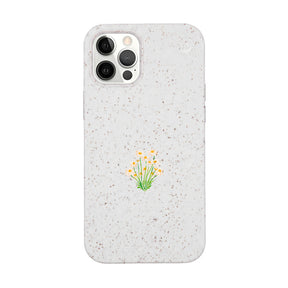Biologisch abbaubare Handyhülle iPhone 12 pro / iPhone 12 Daisy — kompostierbar — Vorderseite
