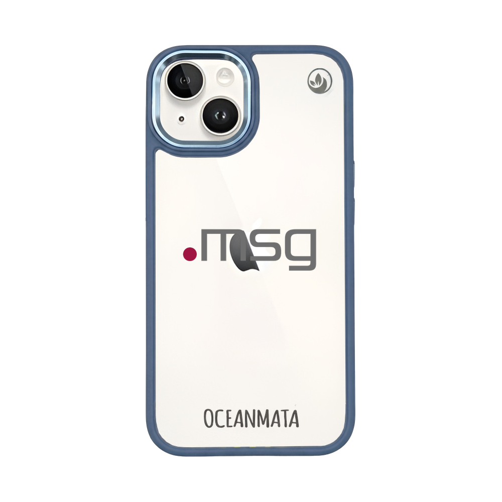 msg systems ag × OceanMata Hülle Clear – iPhone 14 (Muster)