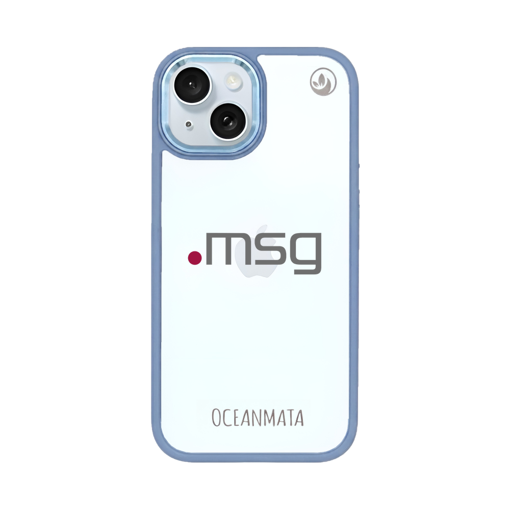 msg systems ag × OceanMata Hülle Clear – iPhone 15 (Muster)