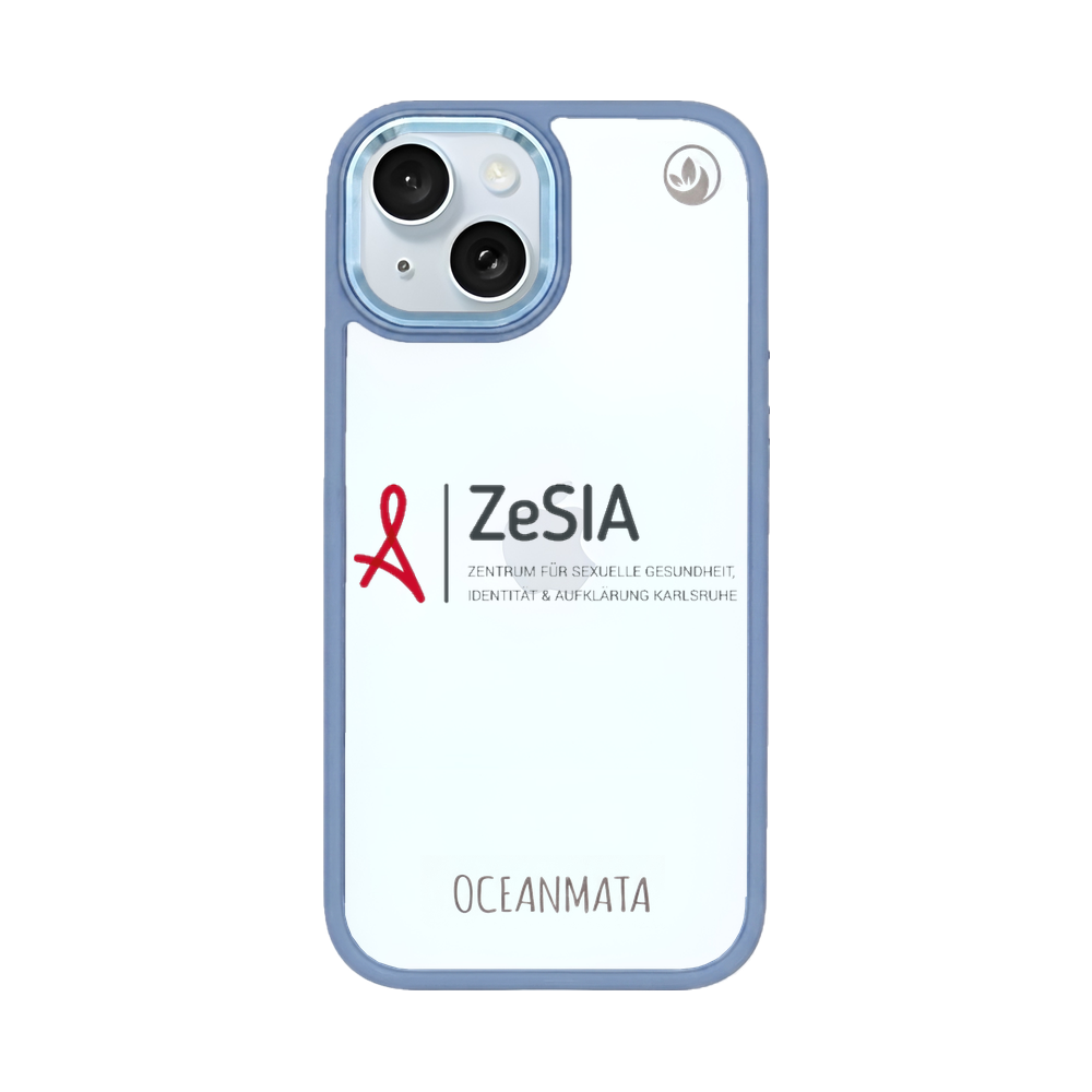 ZeSIA Karlsruhe × OceanMata Hülle Clear – iPhone 15 (Muster)