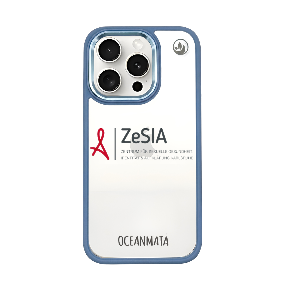 ZeSIA Karlsruhe × OceanMata Hülle Clear – iPhone 15 pro max (Muster)