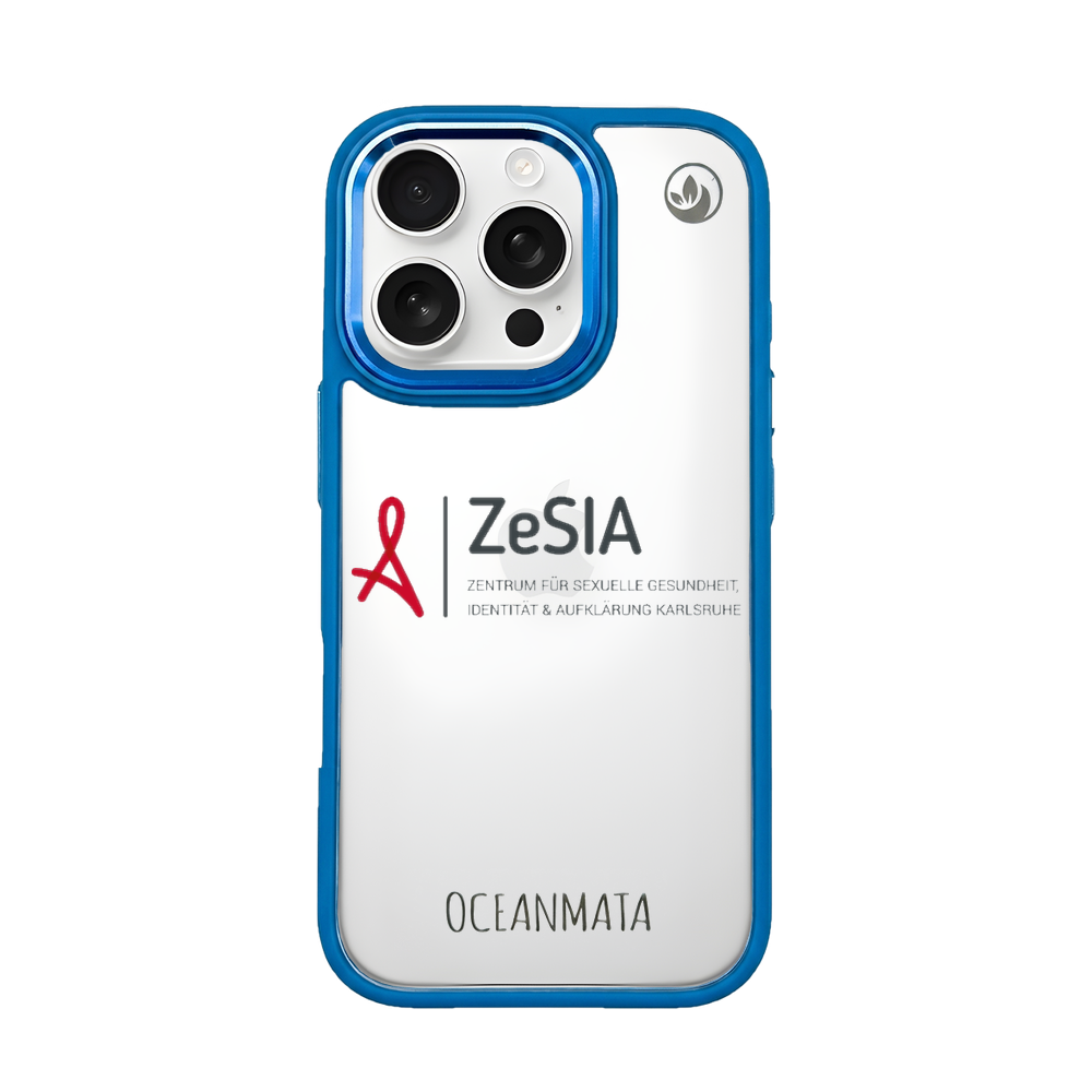 ZeSIA Karlsruhe × OceanMata Hülle Clear – Samsung S24+ (Muster)