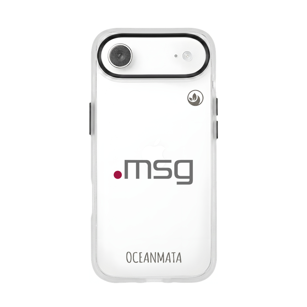 msg systems ag × OceanMata Hülle Clear – iPhone 17 Air (Muster)