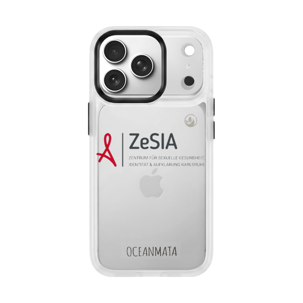 ZeSIA Karlsruhe × OceanMata Hülle Clear – iPhone 17 pro max (Muster)
