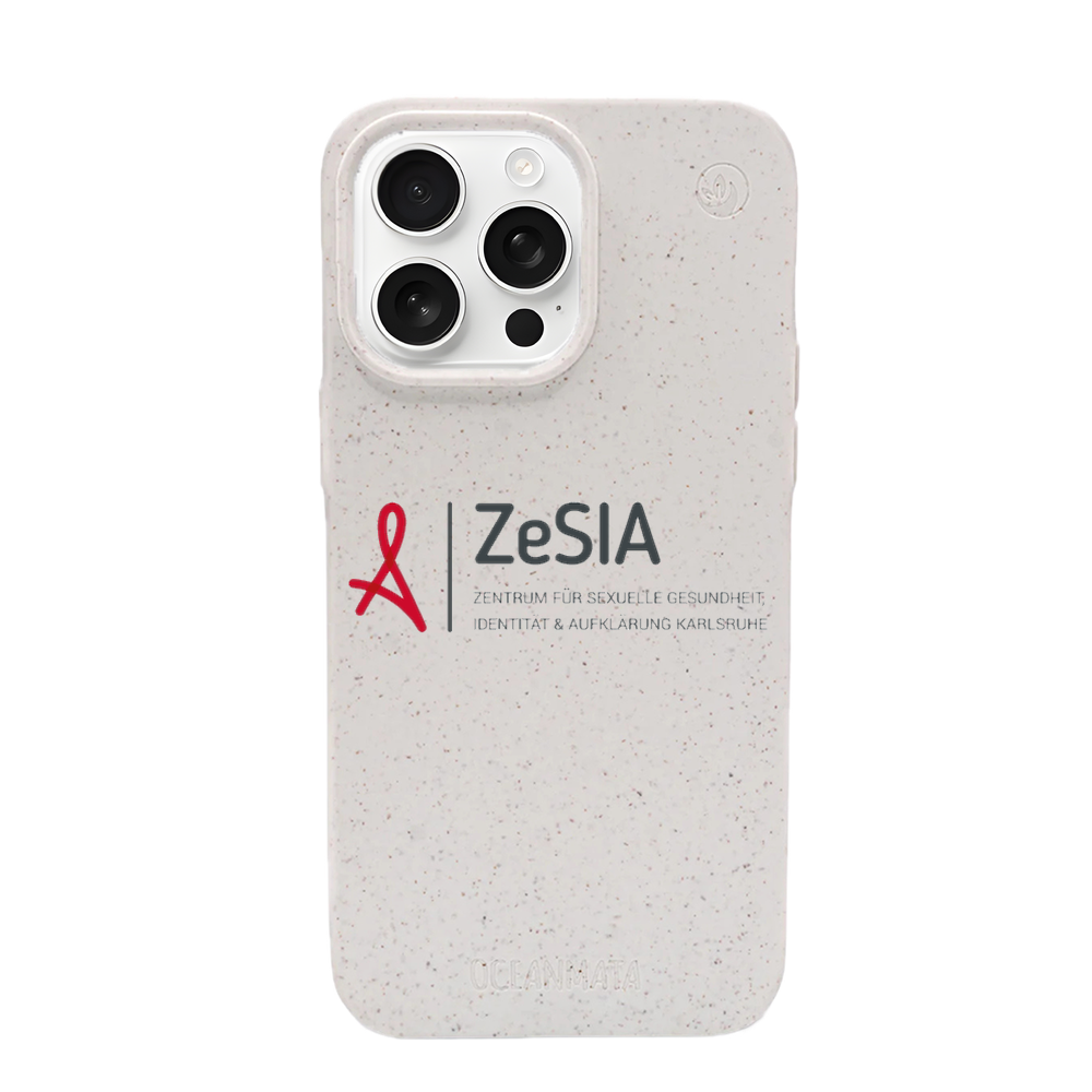 ZeSIA Karlsruhe × OceanMata Hülle Weiß – iPhone 16 (Muster)