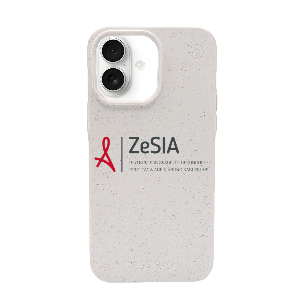 ZeSIA Karlsruhe × OceanMata Hülle Weiß – iPhone 17 (Muster)