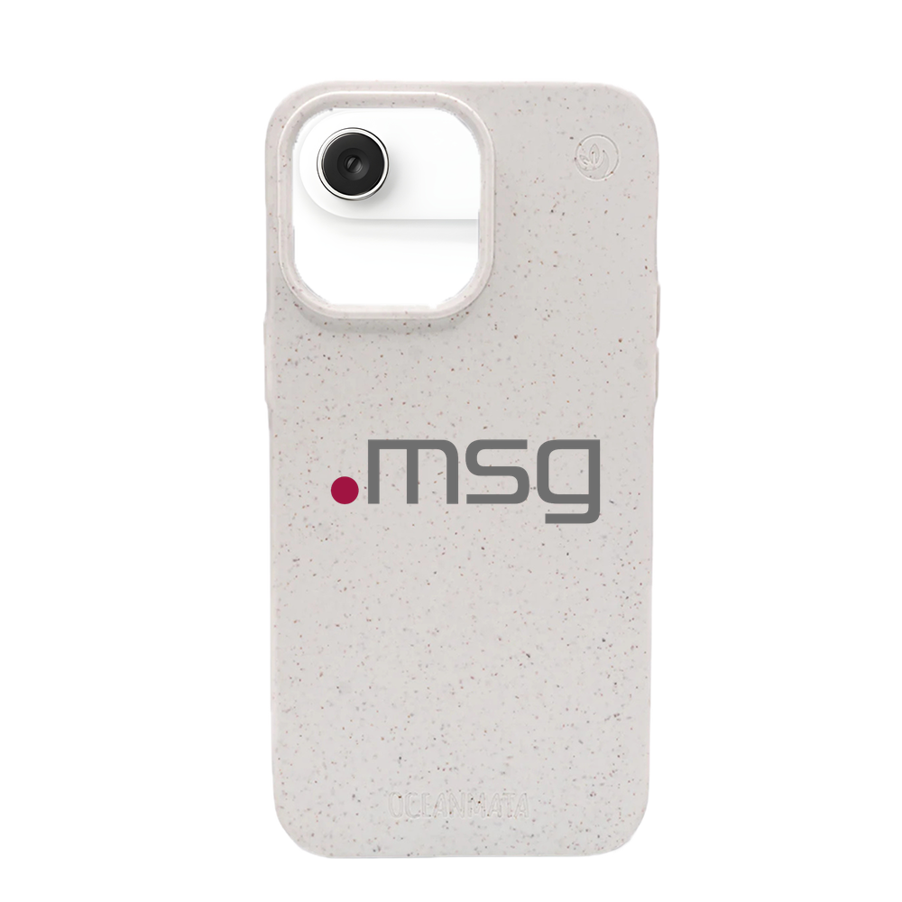 msg systems ag × OceanMata Hülle Weiß – iPhone 17 Air (Muster)