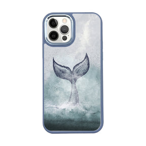iPhone 12 pro / iPhone 12 Hülle - Delfin blau - "Dolphin" - nachhaltig