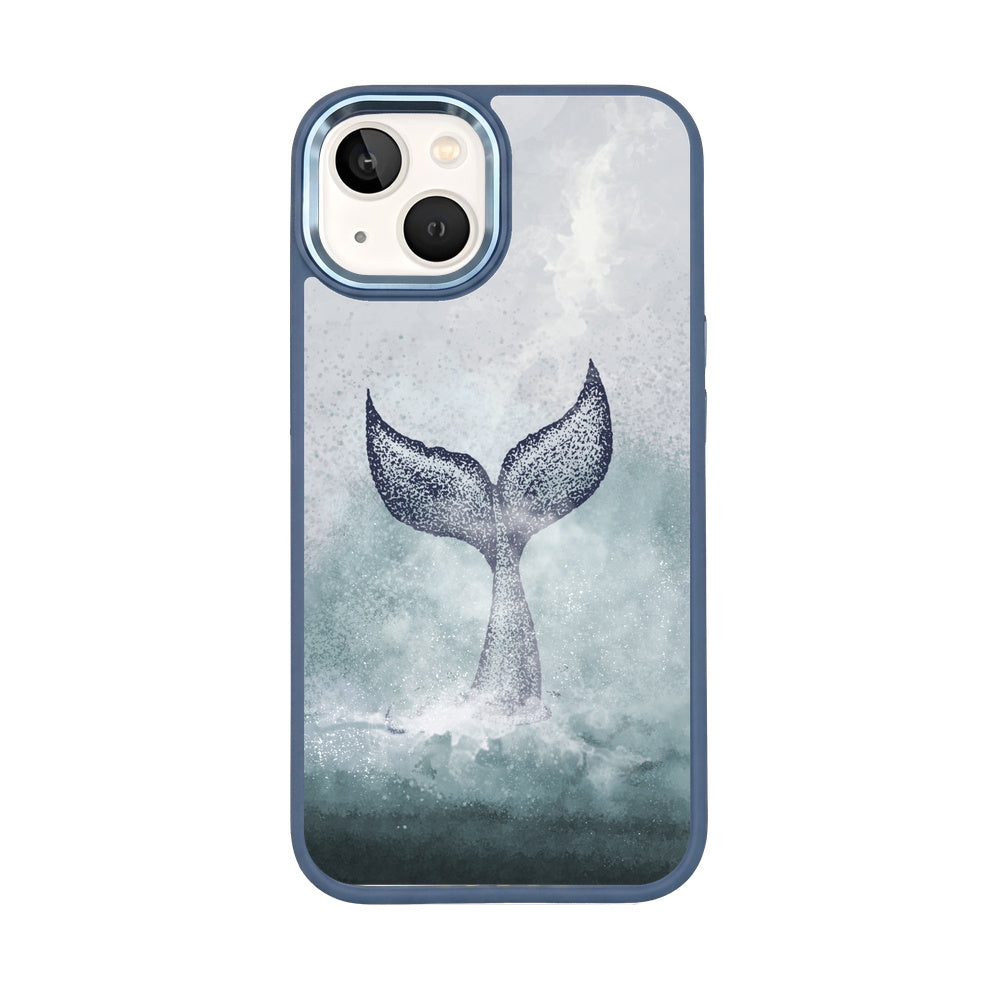 iPhone 13 Hülle - Delfin blau - "Dolphin" - nachhaltig