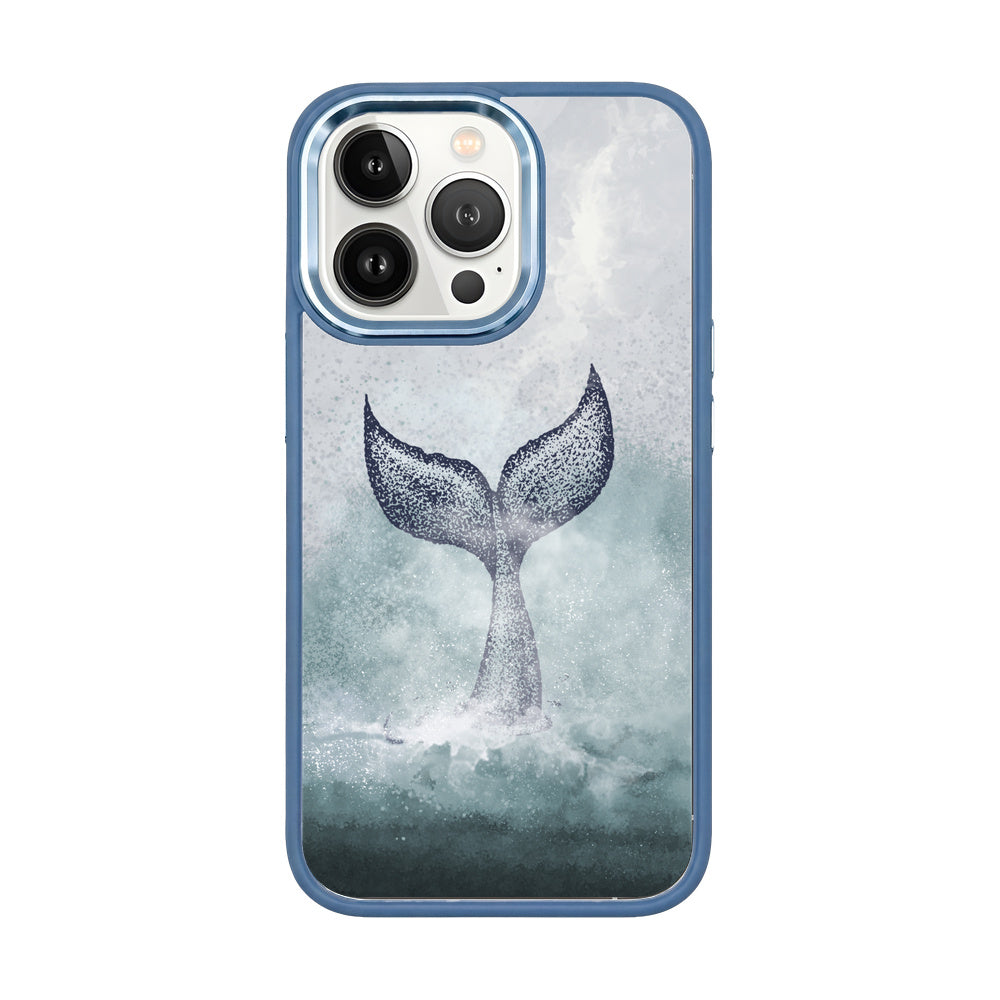 iPhone 13 pro max Hülle - Delfin blau - "Dolphin" - nachhaltig