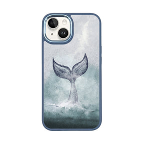 iPhone 14 Hülle - Delfin blau - "Dolphin" - nachhaltig