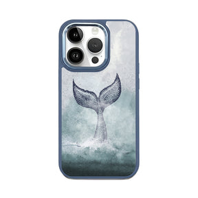 iPhone 14 pro Hülle - Delfin blau - "Dolphin" - nachhaltig