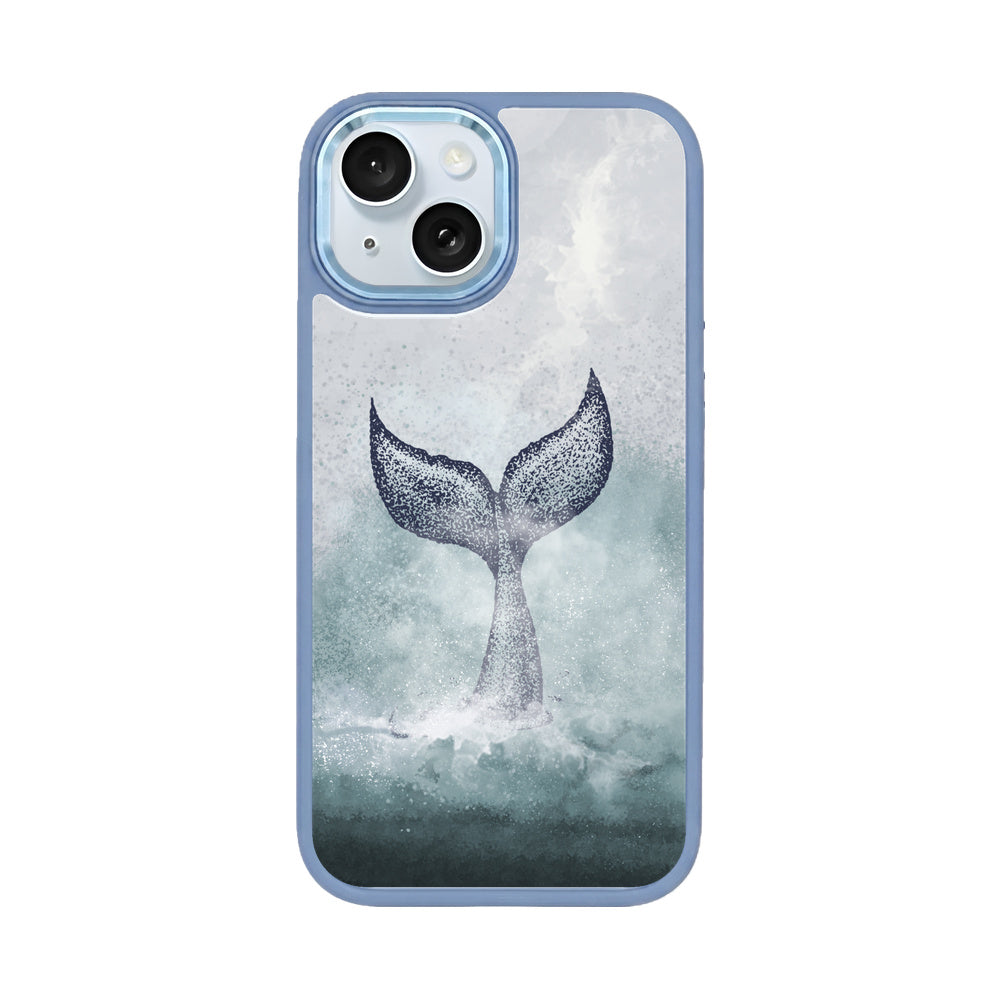 iPhone 15 Hülle - Delfin blau - "Dolphin" - nachhaltig