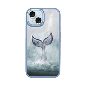 iPhone 15 Hülle - Delfin blau - "Dolphin" - nachhaltig