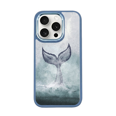 iPhone 15 pro Hülle - Delfin blau - "Dolphin" - nachhaltig