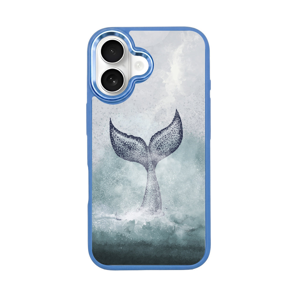 iPhone 16 Hülle - Delfin blau - "Dolphin" - nachhaltig