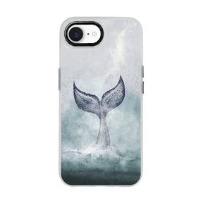 iPhone 16e/17e Hülle - Delfin blau - "Dolphin" - nachhaltig