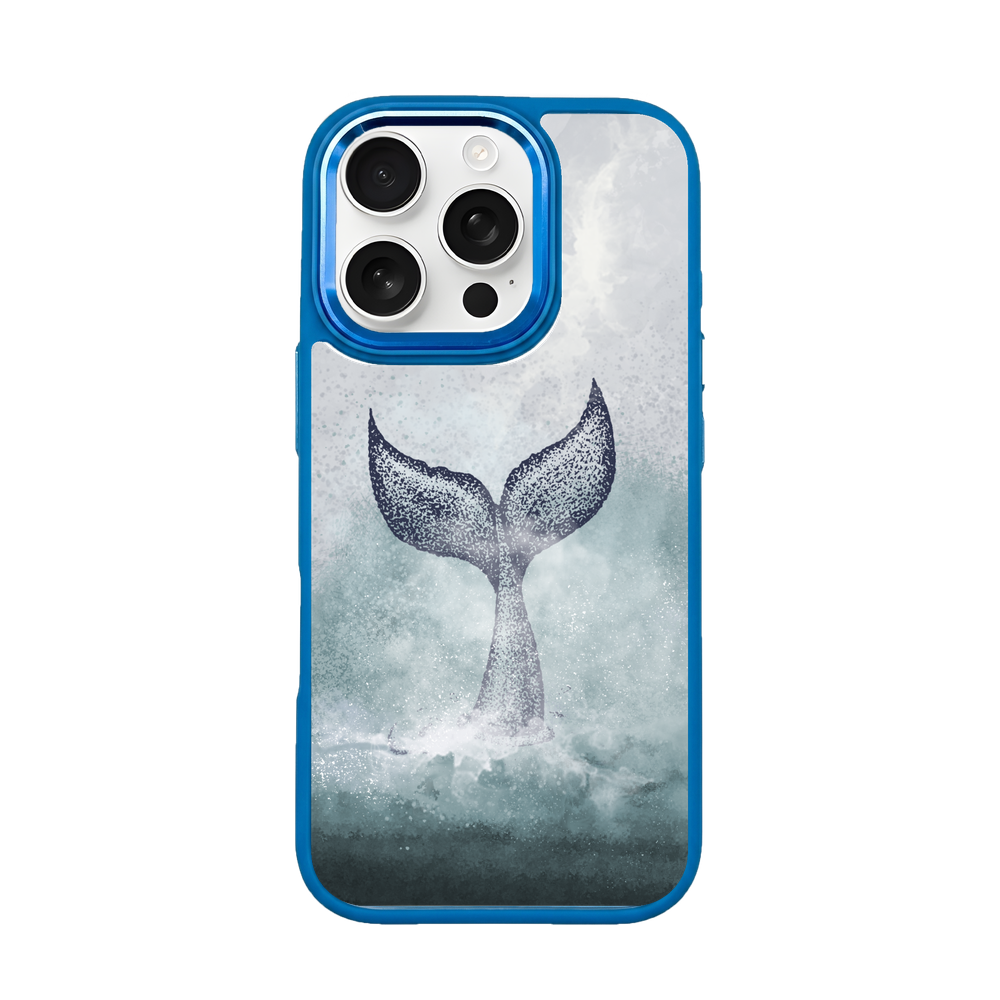 iPhone 16 pro Hülle - Delfin blau - "Dolphin Twins" - nachhaltig