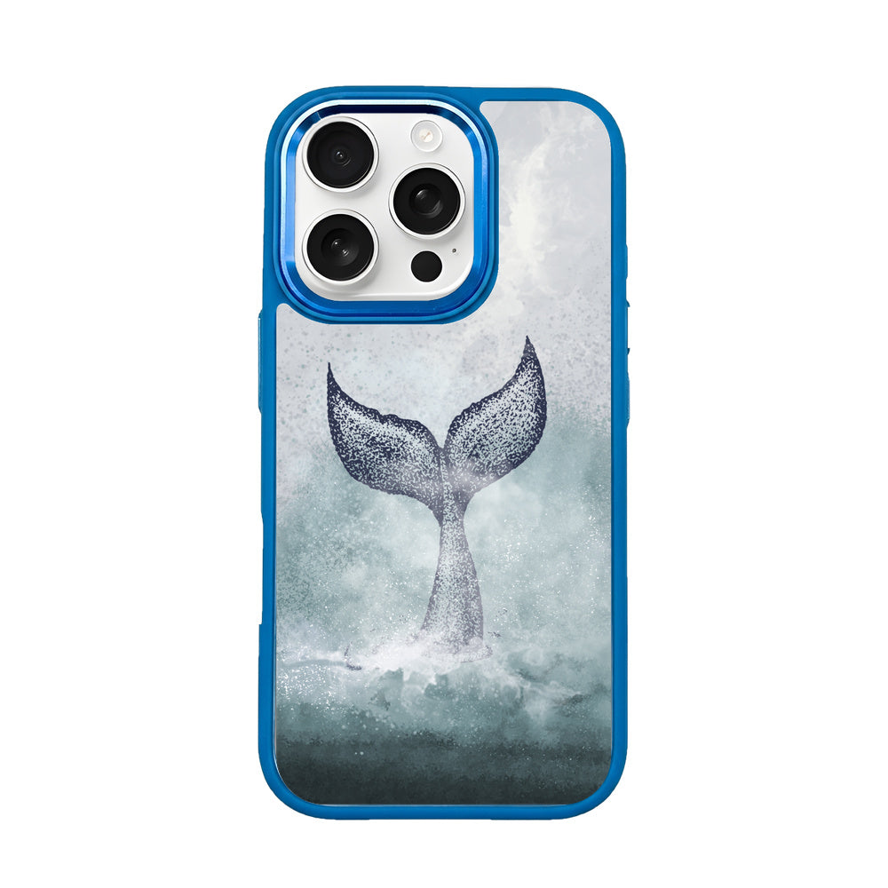 iPhone 16 pro Hülle - Delfin blau - "Dolphin" - nachhaltig