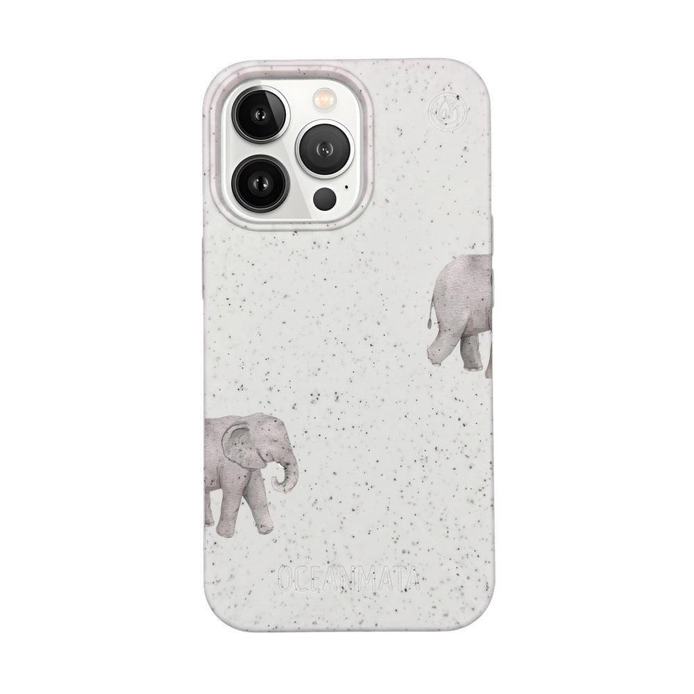 Biologisch abbaubare Handyhülle iPhone 13 pro max Ele Fant — kompostierbar — Vorderseite