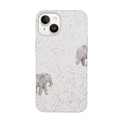 iPhone 14 Hülle - Elefant weiß - "Ele-Fant" - nachhaltig