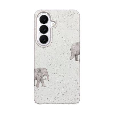 Samsung S26 Hülle - Elefant weiß - "Ele-Fant" - nachhaltig