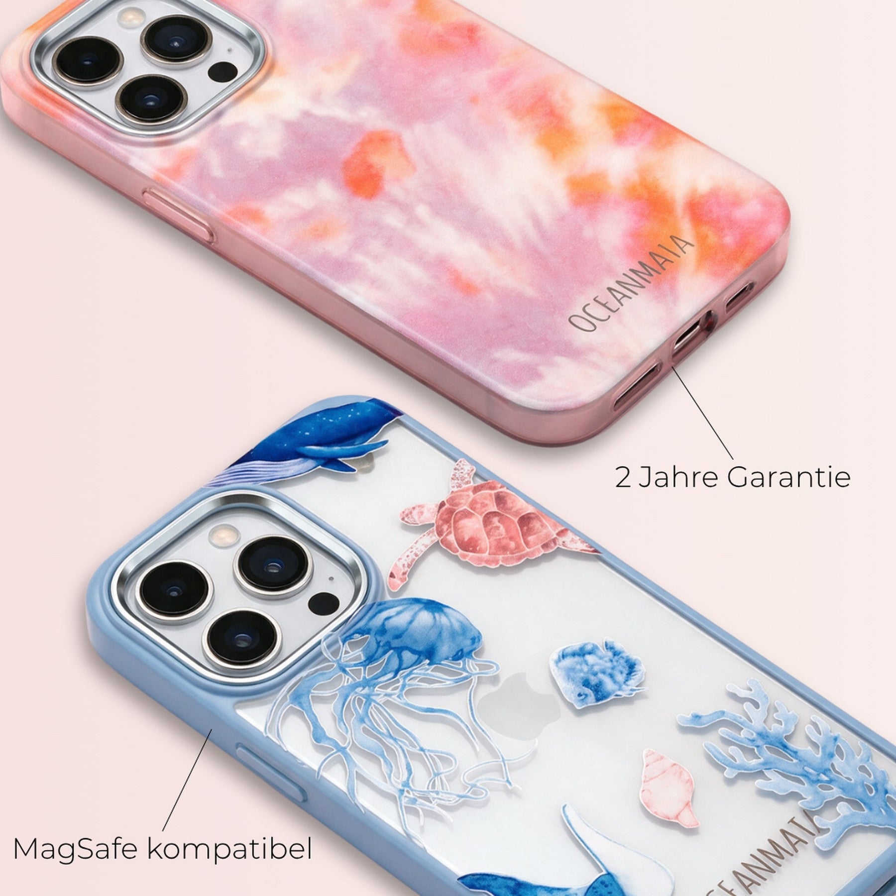 Biologisch abbaubare Handyhülle iPhone 16 Sharkproject — kompostierbar — Garantie & MagSafe-Kompatibilität