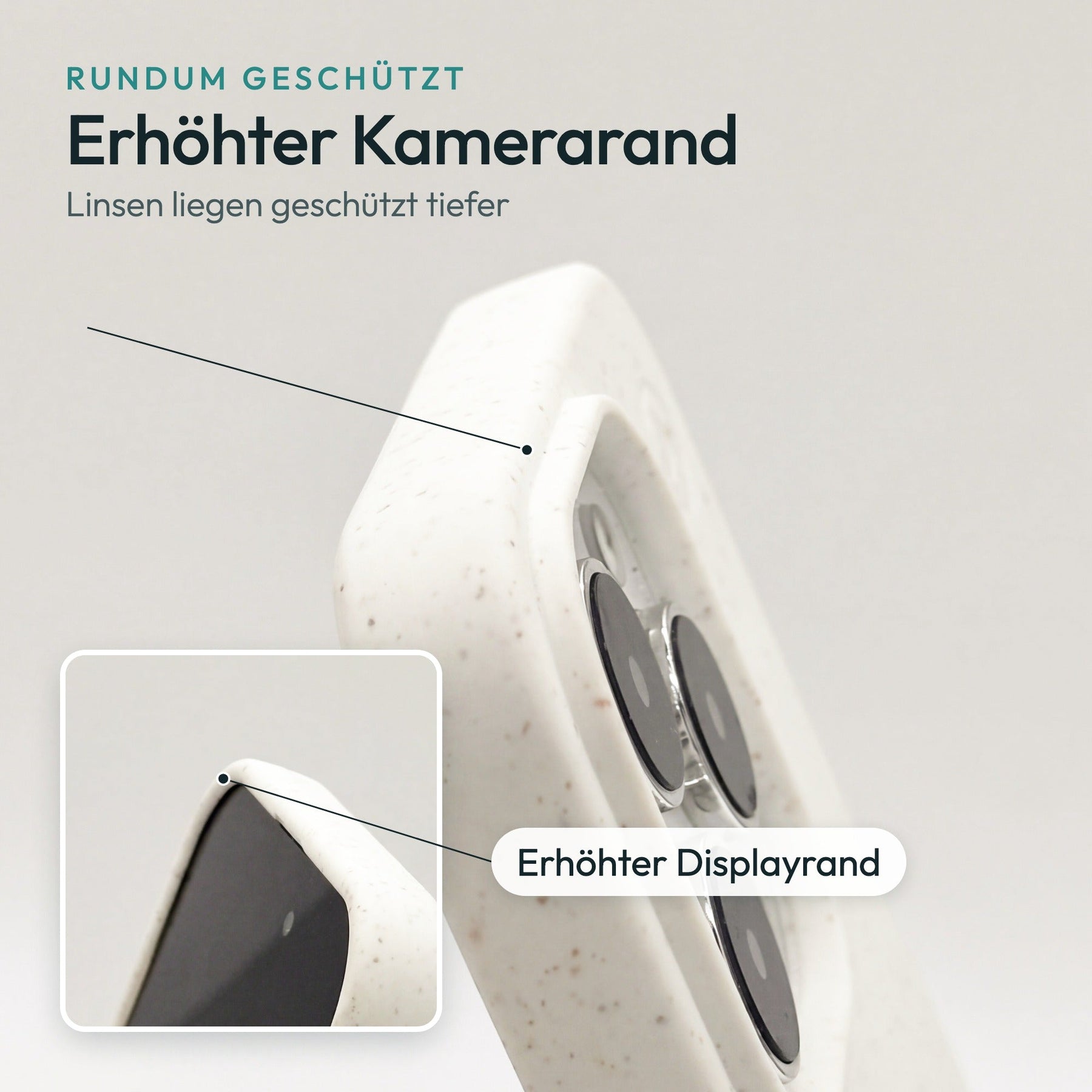 Samsung S26 Hülle - Norwegen weiß - "Norway" — biologisch abbaubar — erhöhter Kamerarand und Displayrand