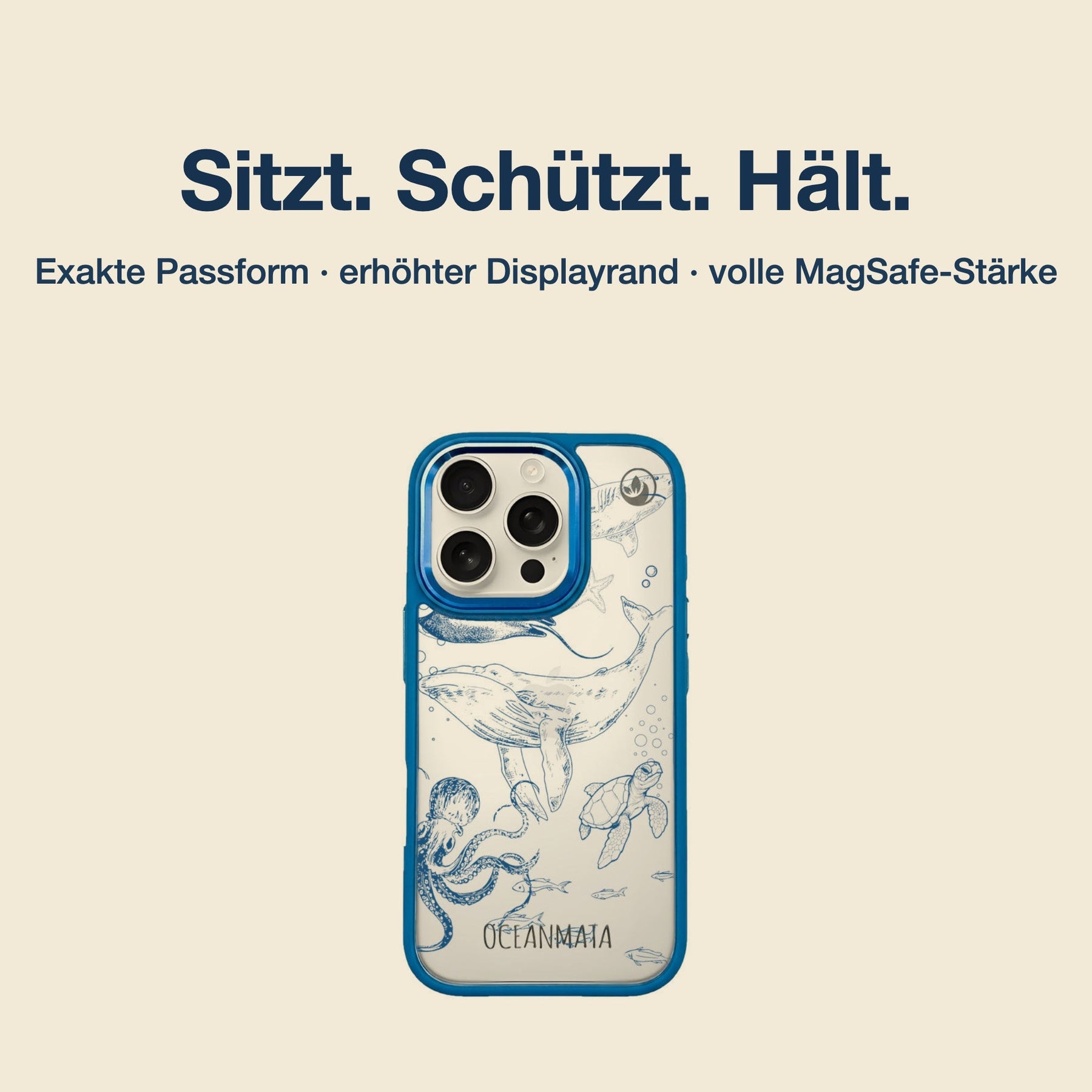 Nachhaltige Handyhülle iPhone 17 pro max Dackel aus Ocean Plastic — Passform & MagSafe