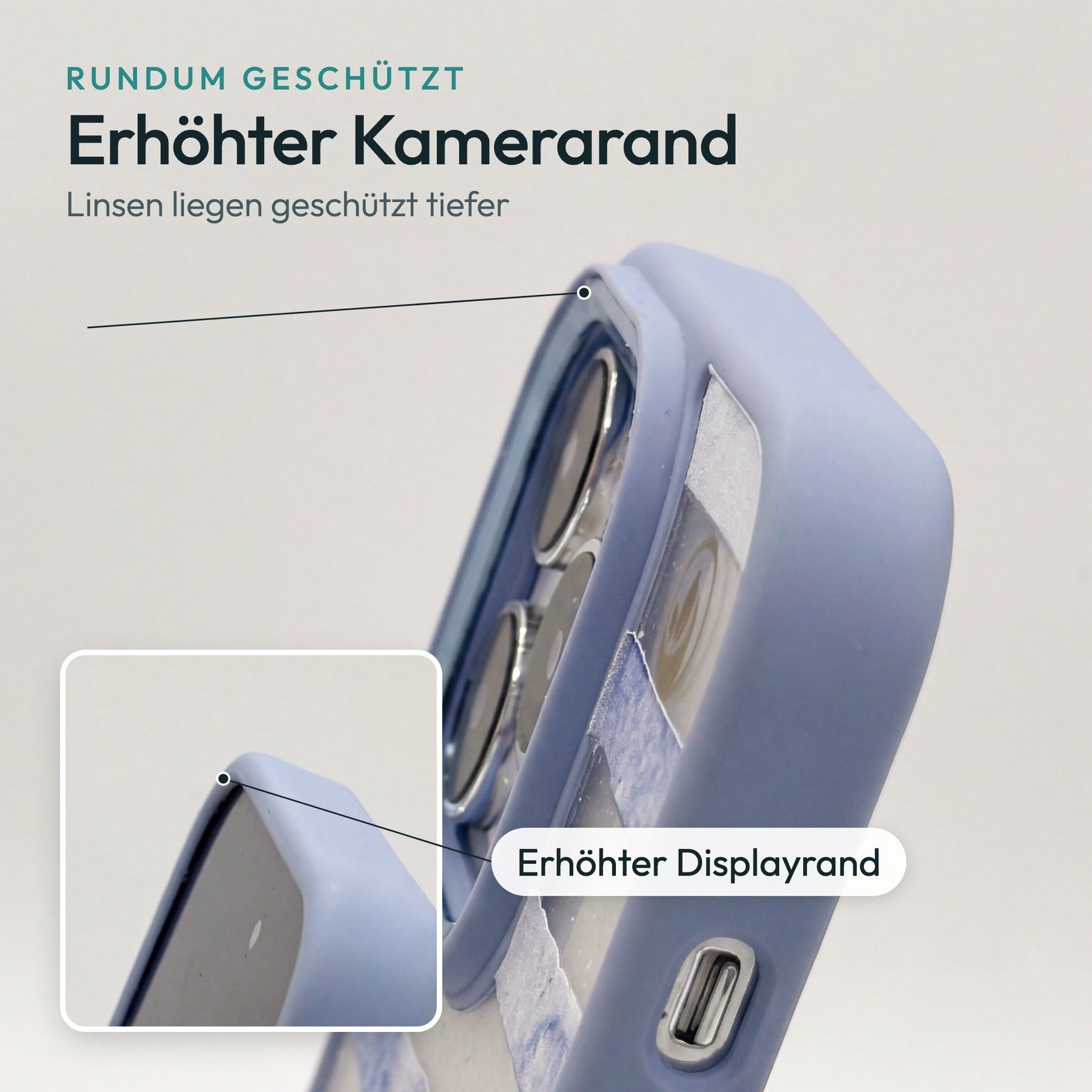 Samsung S24+ Hülle - Schildkröten blau - "Silent Wave" — erhöhter Kamerarand und Displayrand