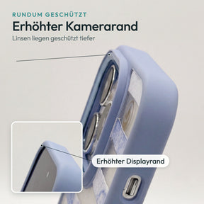 Samsung S24+ Hülle - Schildkröten blau - "Silent Wave" — erhöhter Kamerarand und Displayrand