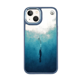 iPhone 13 Hülle - Freedive blau - "Freedive" - nachhaltig