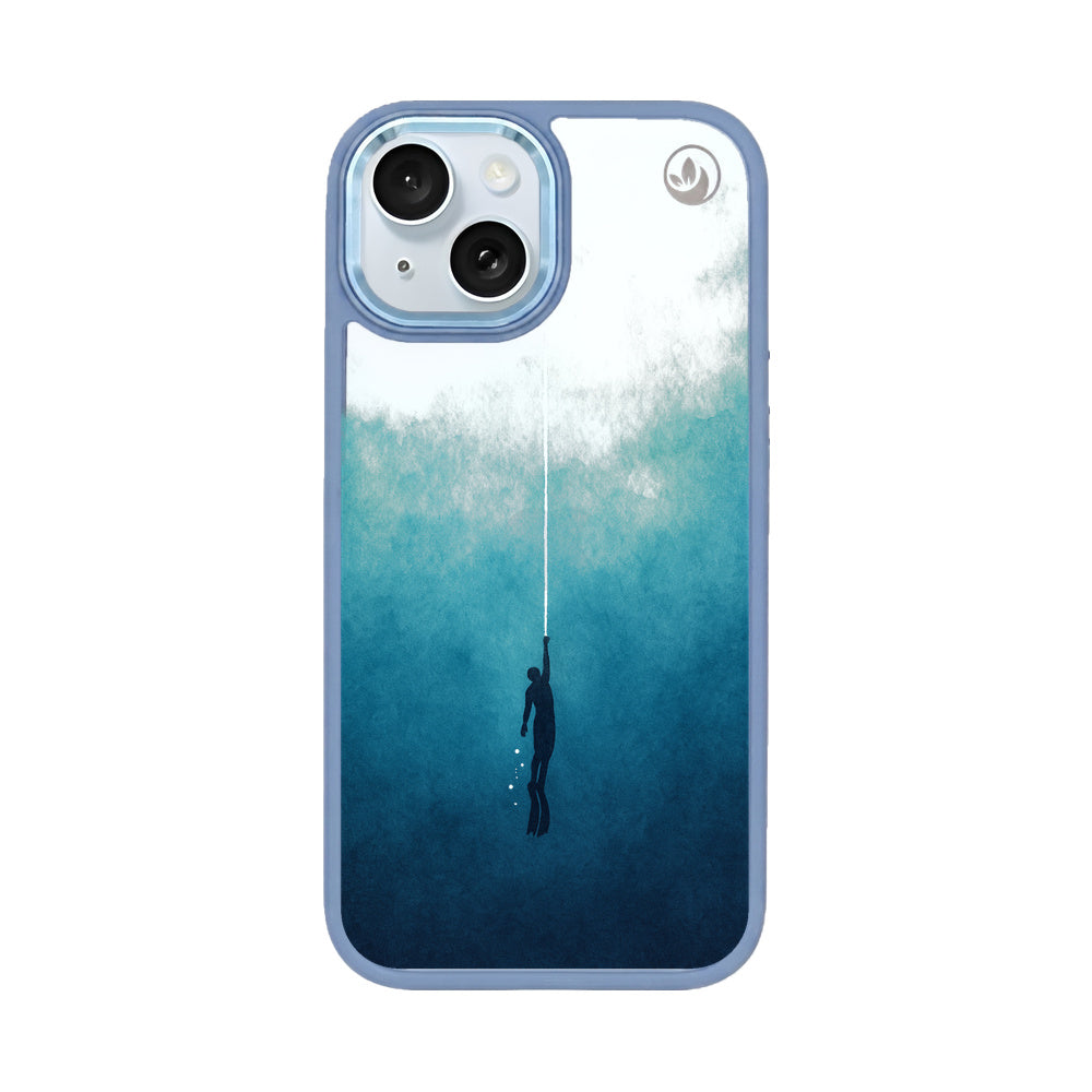 iPhone 15 Hülle - Freedive blau - "Freedive" - nachhaltig