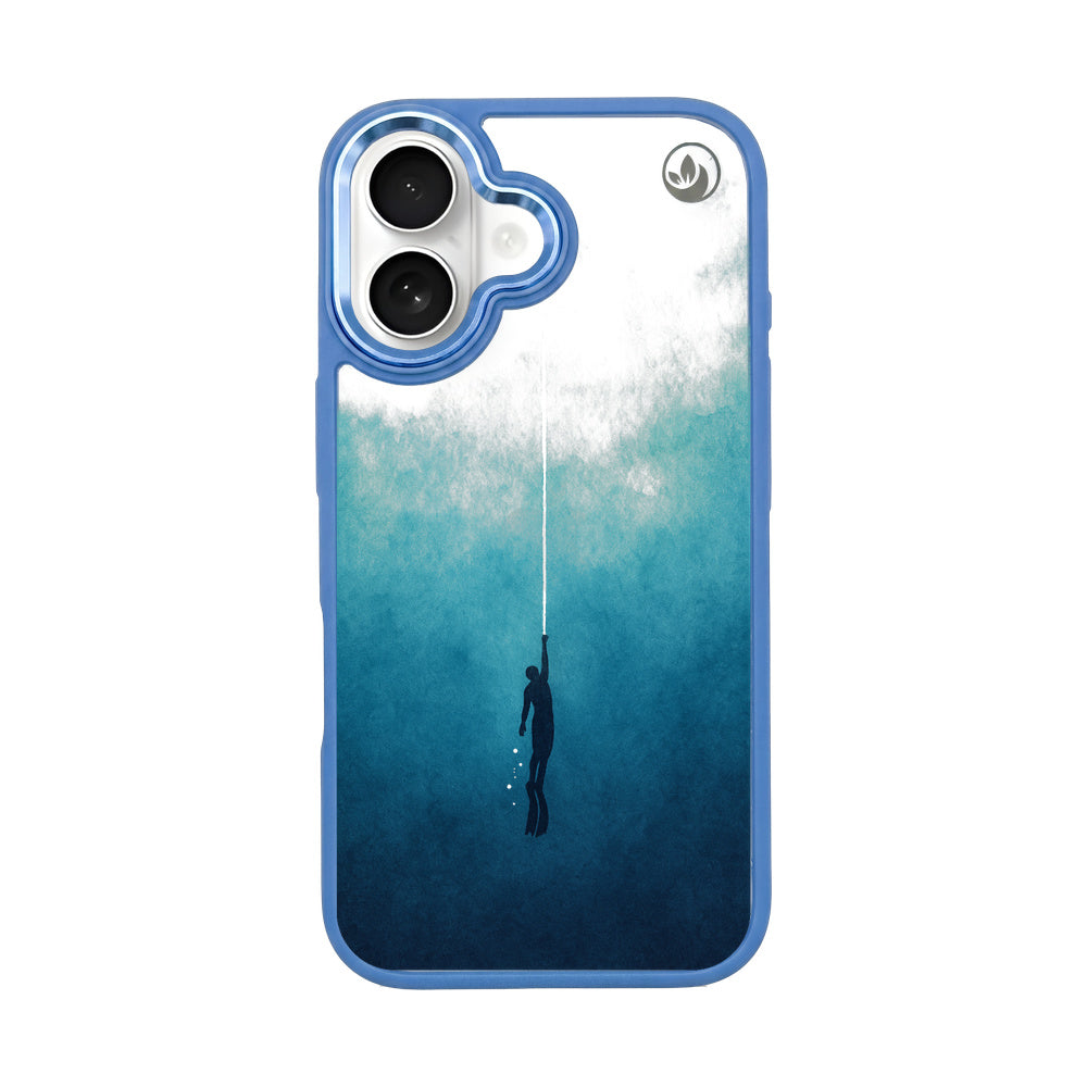 iPhone 16 Hülle - Freedive blau - "Freedive" - nachhaltig